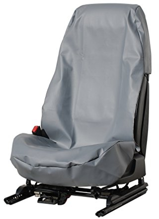 Lot de 1 couvre-sièges d’atelier L&P - En cuir synthétique robuste - Housse étanche et d’entretien facile solide et durable - En polyuréthane - gris