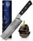 Regalia Nakiri (Usuba) Cuchillo de chef de verduras: el mejor cuchillo japonés japonés AUS10 de 67 capas de acero inoxidable de Damasco de alto carbono, hoja en forma de cuchilla asiática con acabado