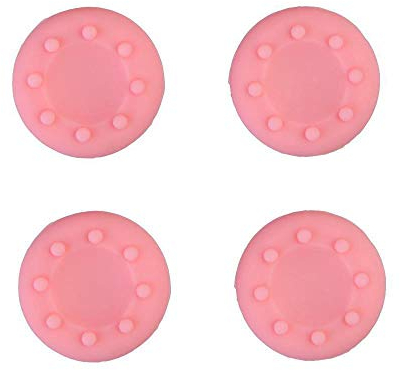 Silikon-Joystick Daumen-Stick-Kappen für PS4 / PS3 / Xbox One/Xbox 360 / PS2 Controller, 4 Stück Rose