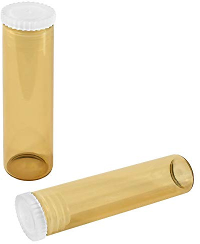 288 Stück Glasröhrchen 50 x 14mm, braun, für Globuli, Pulver, Testsätze, feste Substanzen, inklusive Stopfen