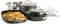 All-Clad 11644914349 Essentials, antihaftbeschichtet, harteloxiert HA1 Kompaktes Kochgeschirr-Set, Aluminium, Schwarz