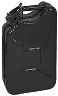 Opticare 10 Litre Black Metal Jerry Can (UN Approved, GS/TUV Certification)