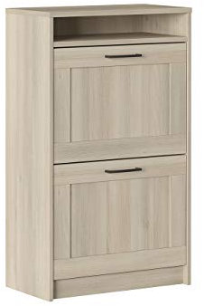 Iconico Home - Zapatero de doble profundidad con compartimento de día y 2 puertas, con asas ergonómicas