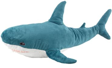 Plüsch Hai Spielzeug Kissen, 31-Zoll-Riesen Hai Plüsch Tier Spielzeug Super weich und niedlich Kissen Kinder Jungen und Mädchen Zimmer Dekoration Bedtime Geschenk (Blue, 31 inches)