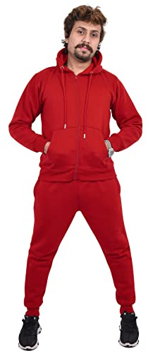 A2Z Mens Plain Tracksuit Athletic Hooded Hoodie with Joggers Sweatpants Casual Sports Activewear Outfit Set Adults S-4XL