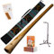 Australian Treasures - DIDGERIDOO PACKAGE : Didgeridoo 120cm - Didgeridoo Tasche - Bienenwachs - Lehrvideo - Didgeridoo Ständer