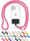 DROPLETSY Holzperlen Handykette universal, handgefertigt, Schlüsselband, Kette, Necklace zum Umhängen - kompatibel mit Allen Smartphones: Apple iPhone, Samsung Galaxy (ohne Hülle, ThePink)
