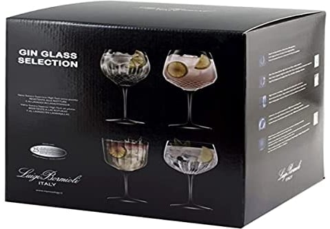 BORMIOLI LUIGI 4-teiliges Ginglas-Set aus Glas, mit Klangkugel, mehrfarbig