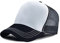 Baseballcap Meshcap Kappe 5 Panel Mesh Kappe Breathable Verstellbar Baseballmütze Truckercap für Herren und Damen (Weiß schwarz)