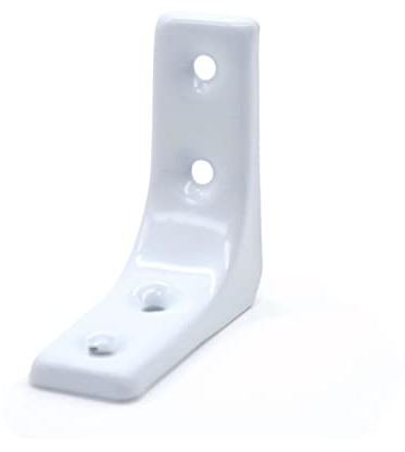 DOJA Barcelona | Staffe per Mensole Piccole | Confezione da 4 staffe a L | 50x50mm | Acciaio Zincato | Staffe per Mensole in Legno, Staffe Mensole Garage, Supporti Angolari Doghe in Legno, Tavolo…