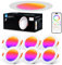 VARICART LED Einbaustrahler 230V RGB Alexa, Smart LED Spot Ultra Flach Bluetooth 10W 6er Set, Einbaustrahler Dimmbar Farbig, Deckenspots Musik Sync APP Steuerung, Farben Spots Deckenleuchte