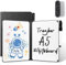 AGM Mini Whiteboard Schwarz, Tragbar A5 Memoboard Klein Doppelseitiges Schreiben Whiteboard Kein Magnet, 15 x 21 cm Harte Schale für Büro, Schule, Zuhause - inkl. 1 Marker mit Radierspitze