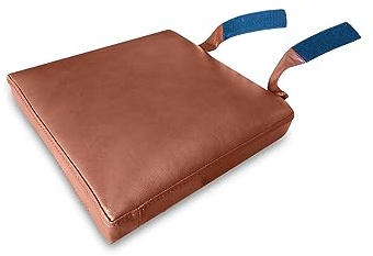Quattro Meble Braun Echtleder Stuhlkissen mit Klettverschluss Lederkissen Sitzpolster fur Sessel Stuhle Echt Leder Kissen Sitzauflage Auflage Model 2PM Leder Antique (40x40 cm)