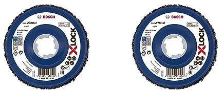 Bosch Professional Reinigungsscheibe X-LOCK Cleaning Disc N377 (Metall und Edelstahl, Ø 115 mm, Zubehör Winkelschleifer) (Packung mit 2)