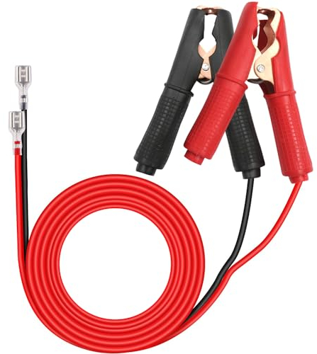 HuaLiSiJi Pinze per Cavi Batteria 12V 24V Pinze e Cavi Batteria con Terminali di Collegamento Rapido 14AWG 30A, per La Ricarica della Batteria O Altri Dispositivi (1.5m)