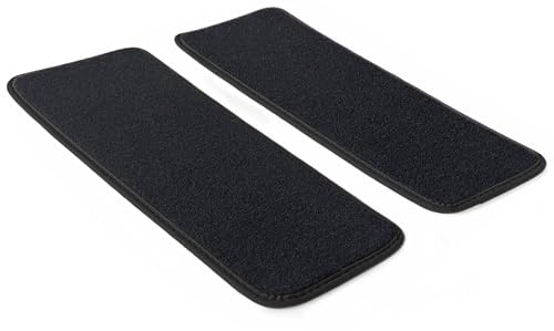 ARIBA Stufenmatten passend für VW T5 T6 T6.1 Fußmatten für Einstieg Trittstufen Velours Anthrazit Nubuk Umrandung Anthrazit