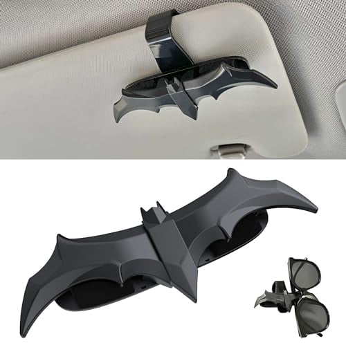 RANGUOWEN Bat Wing Shaped Sunglasses Holders for Car, Visor Accessories, Car Gadgets for Man Gifts