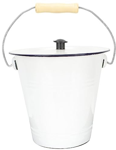 OUNONA Metallkrug Emaille-eimerdeckel Kleiner Eimer Für Wasser Camping Outdoor