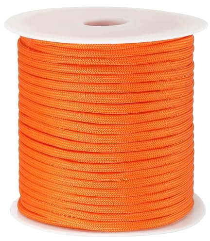 PATIKIL 164FT 550 Paracord, 7 Strand Parachutes Cord Spool 4mm Survival Strong Rope String for Camping Hiking Fishing, Orange