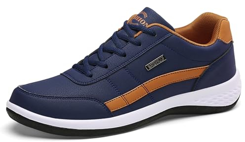 MIEHUIAI Herren Orthopädische Ergonomische Schmerzlinderungs Komfortschuhe Outdoor Turnschuhe Sneakers Freizeitschuhe Orthoback Schuhe(8001 Blau,45EU)