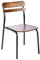 Flash Furniture Cyprus Esszimmerstuhl aus Holz in handelsüblicher Qualität, Metallrahmen, Sitzfläche und Rückenlehne aus Massivholz, Bodengleiter, Schwarz/antikes Kupfer