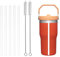 Replacement Straw for Stanley Iceflow 20oz(Only),Reusable Clear Drinking Straw with Straw Cleaner Brush Compatible with Stanley IceFlow Flip 20oz Stainless Steel Tumbler