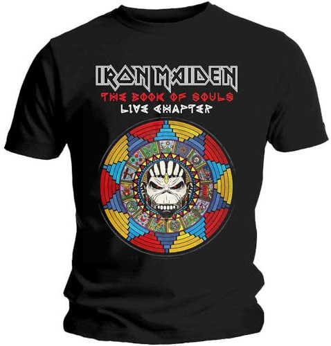 Iron Maiden Book of Souls Live Chapter Official Tee T-Shirt Mens Unisex (Small) Black