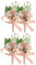 Amosfun 4 Stück Handgelenk hochzeitsdeko künstliche blüten blumenstecker nupsis Hochzeitsblumen Brautkorsagen Ansteckblume für Hochzeitspaare Bräutigam Corsage Seidenblume Rosa