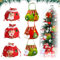 6 Stück Weihnachten Geschenkbeutel, ACTOYS Geschenkbeutel mit Kordelzug, Kordelzug Geschenktüten，Weihnachten Kordelzug Geschenktüte mit Weihnachtsmann Schneemann Elch Weihnachtsbär Muster