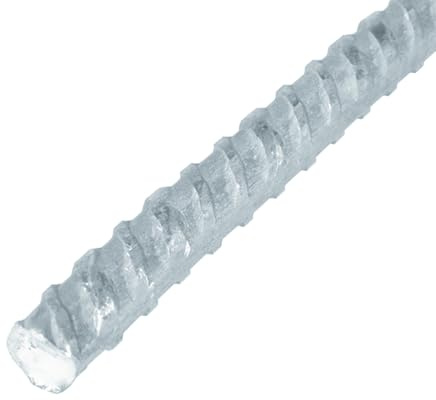 5 x siwitec Beton-Riffelstahl, Stahl Stange, warm gewalzt zum einbetonieren, Ø6mm Durchmesser, 2 m lang, Betonstahl, Rundstahl Baustahl