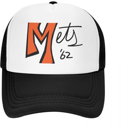 ZTQTQZZ Atmungsaktiv Mesh Baseballmütze Sporthut Mets '62 All Black (NY Mets) Baseball Cap Teemütze Rugby Damen Herren