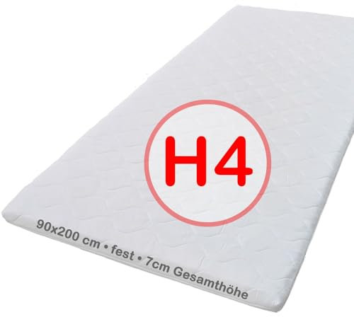 Crownmiller Titan 90x200cm fest 7cm XXL 7-Zonen Topper | individuelle Druckentlastung | Bezug waschbar bis 60 Grad | Oeko-TEX® 100