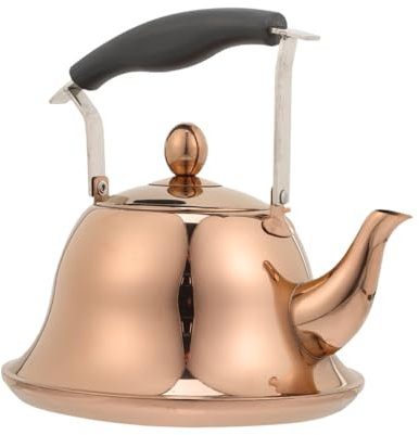COLLBATH Elegant Rose Gold Stainless Steel Kettle 1L Capacity Stove Top Tea Kettle Handle for Quick Boil