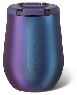 BrüMate Uncork'd 100% Leak-Proof 14oz Insulated Wine Tumbler with Lid - Vacuum Insulated Stainless Steel Wine Glass - Perfect For Travel & Outdoors (Dark Aura)