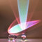 Veilleuse à projection yeux d'ange arc-en-ciel, lampe de table colorée en cristal pour chambre à coucher, fête, décoration d'intérieur (12 cm)
