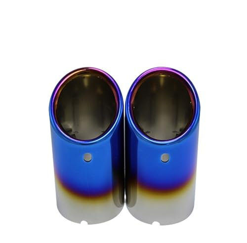 Auspuffblende Für Für Passat B7 CC Für Tiguan Auto-Styling Zubehör Auto Auspuffrohr Schalldämpfer Spitze Abdeckung Auto Endrohrblenden(2pcs Blue)