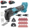 Akku Multifunktionswerkzeug,Ersatz für Makita 18V Akku,mit 2x 3.0AH Akku und 22 Zubehör,Bürstenloser,6 Variable Drehzahl 8000–20500RPM U/min,zum Bohren, Gravieren, Polieren, Schleifen, Entrosten