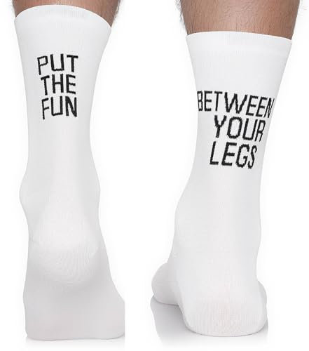 TODO Fahrradsocken Herren. Rennrad Socken Herren. Motiv Fahrrad-Socken, Lustige Radsocken (Put the Fun Between Your Legs 43-46)