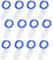 Jsdoin LED Mini Lichterkette mit Batterie, 12x20er Micro Lichterkette außen Batterie, 2M DIY kleine Lichterketten Wasserdicht für Party Hochzeit Weihnachten Beleuchtung Deko (Blau)
