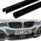 RECAMBO Kühlergrill-Zierleisten Schwarz matt - sportliche V-Streben zum Aufstecken - hochwertiges Tuning-Zubehör aus ABS - passend für BMW F07 F10 F11 F18 F06 Schwarz
