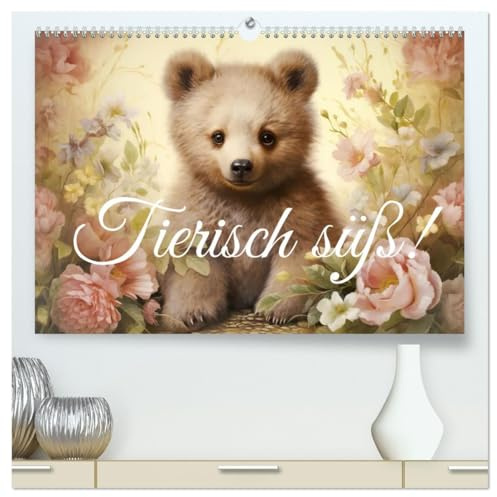 Tierisch süß! (hochwertiger Premium Wandkalender 2026 DIN A2 quer), Kunstdruck in Hochglanz: Tierjungen in sanften Tönen (CALVENDO Tiere)