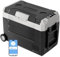 Shinylamp Réfrigérateur électrique à compresseur 12 V, 50 l, réfrigérateur portable avec roues