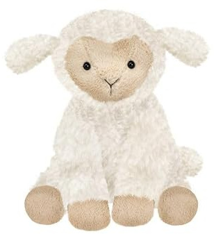 B4E Plush Animal Microwavable Tourmaline Lavender Aromatherapy Heating Pad Hotties, Soft Polyester (Lamb Mini Hottie)