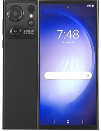 Telefono Cellulare, 6800mAh 128G Doppia Fotocamera Espandibile Smartphone da 6,8 Pollici 2.4G 5G WiFi per Intrattenimento (Black)