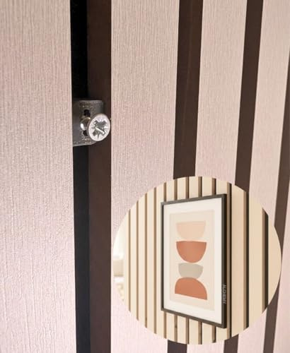 Acoustic Wall Panel Mounting Clips with Screws, 4 Pack for Slat Walls, Secure Twist Lock Design, for Hanging Decorations