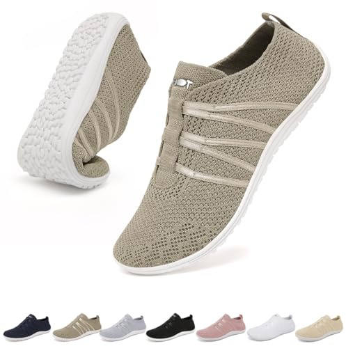 chetoria Unisex Zapatillas Barefoot Verano Zapatillas Gimnasio Minimalista | Suela de Cero Caída, Sin Cordones, Transpirables, Antideslizante, Cómodas, Ligeras, Flexibles, Exterior Interior, Gr.37-45
