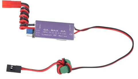 CHEOTIME UBEC Voltage Regulator Module, 5V 6V 7.4V 6A Output Max 12A Input 7V-25.5V 2-6S Lipo 6-16 Cell NI-Mh Input Switch Mode BEC for RC Helicopters