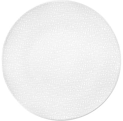 Seltmann Weiden Life Fashion Luxury White Speiseteller, 28 cm, Flacher Essteller mit modernem Strukturdesign, Mix & Match Geschirr, Porzellan, Weiß