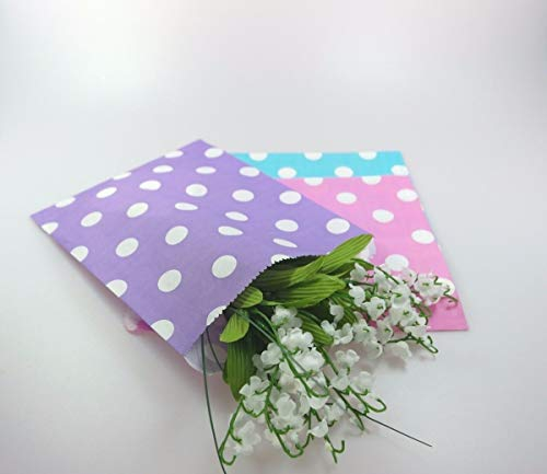 24 Papiertüten Tüten Punkte Tupfen 18 x 23 cm Farbe hellblau