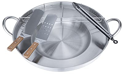 ARC 23 Heavy Duty Stainless Steel Concave Comal para Tacos Set